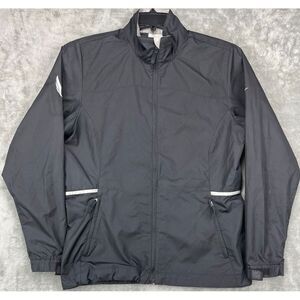 Nike Golf Women's Fit Storm Windbreaker Jacket Black Size M Full Zip Lightweight